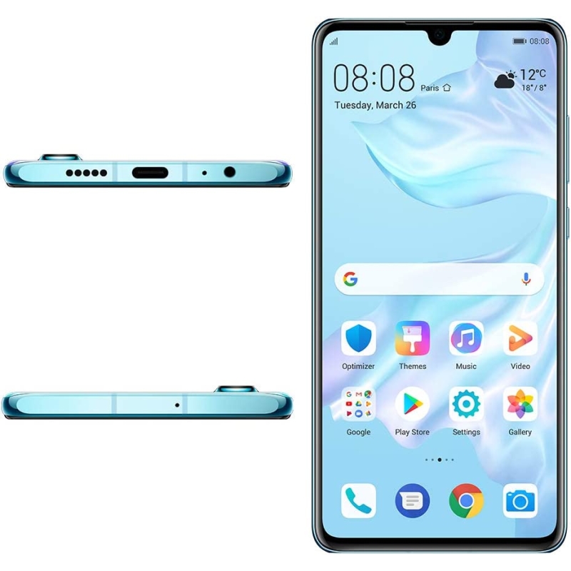 Huawei P30 128GB+6GB RAM (ELE-L29) 6.1" LTE Factory Unlocked GSM Smartphone (International Version) - Breathing Crystal - Image 8